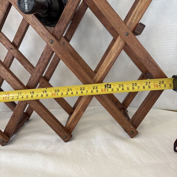 Wine Rack Wooden, Counter-top, Tabletop, Expandable, Accordion Style VTG - Picture 5 of 8